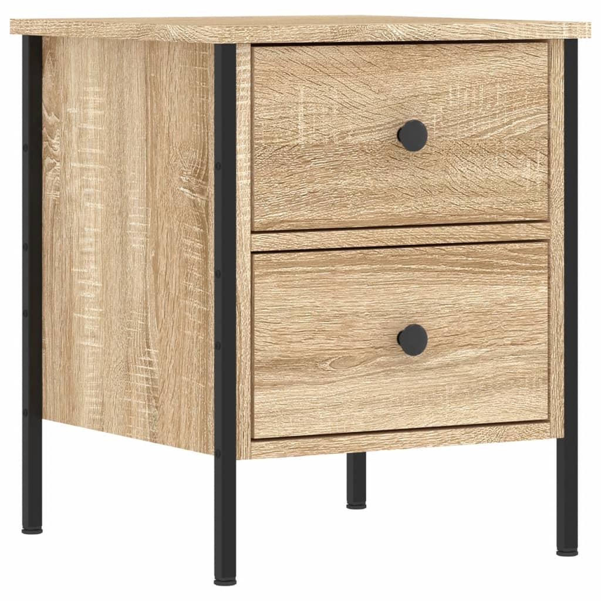 Voir la diapositive 2 : VIDAXL Table de chevet chene sonoma 40x42x50 cm bois d'ingenierie