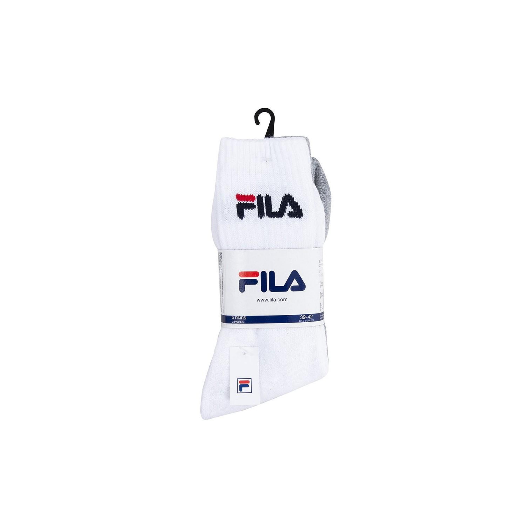 Voir la diapositive 4 : FILA Lot de 3 paires de chaussettes tennis