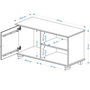 Voir la diapositive 2 : IDIMEX Meuble TV BELFORT, 1 porte et 2 niches, en pin massif