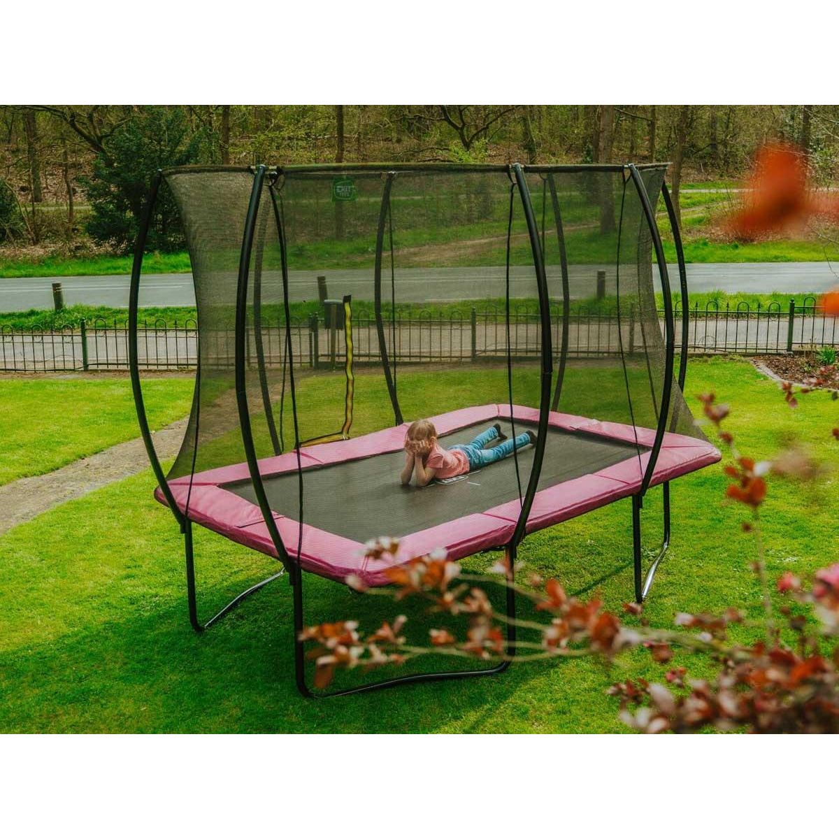 EXIT TOYS Trampoline Silhouette rectangulaire 214 x 305 cm Rose - Exit Toys