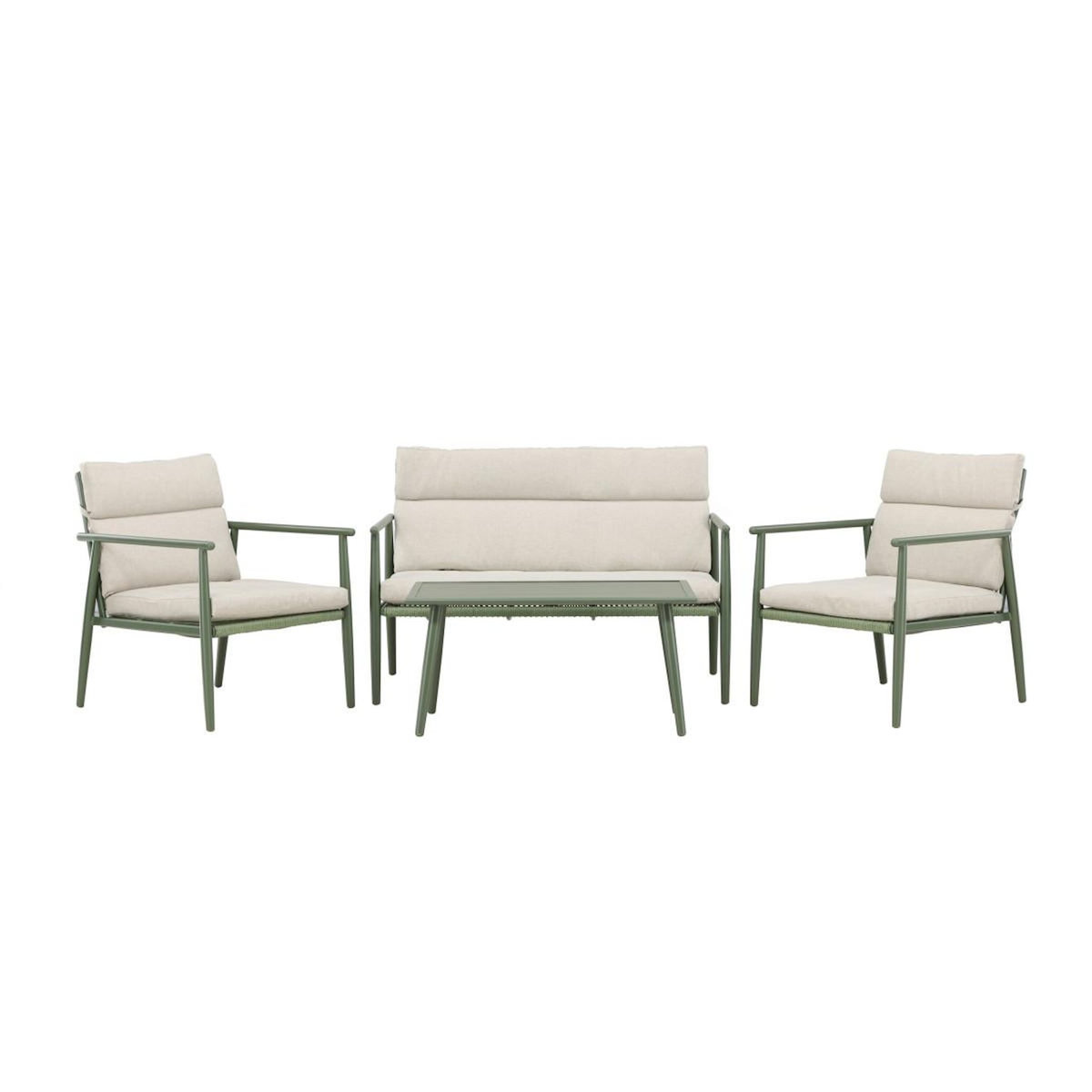 Paris Prix Salon de Jardin 4 Places  Mazzaro  120cm Vert