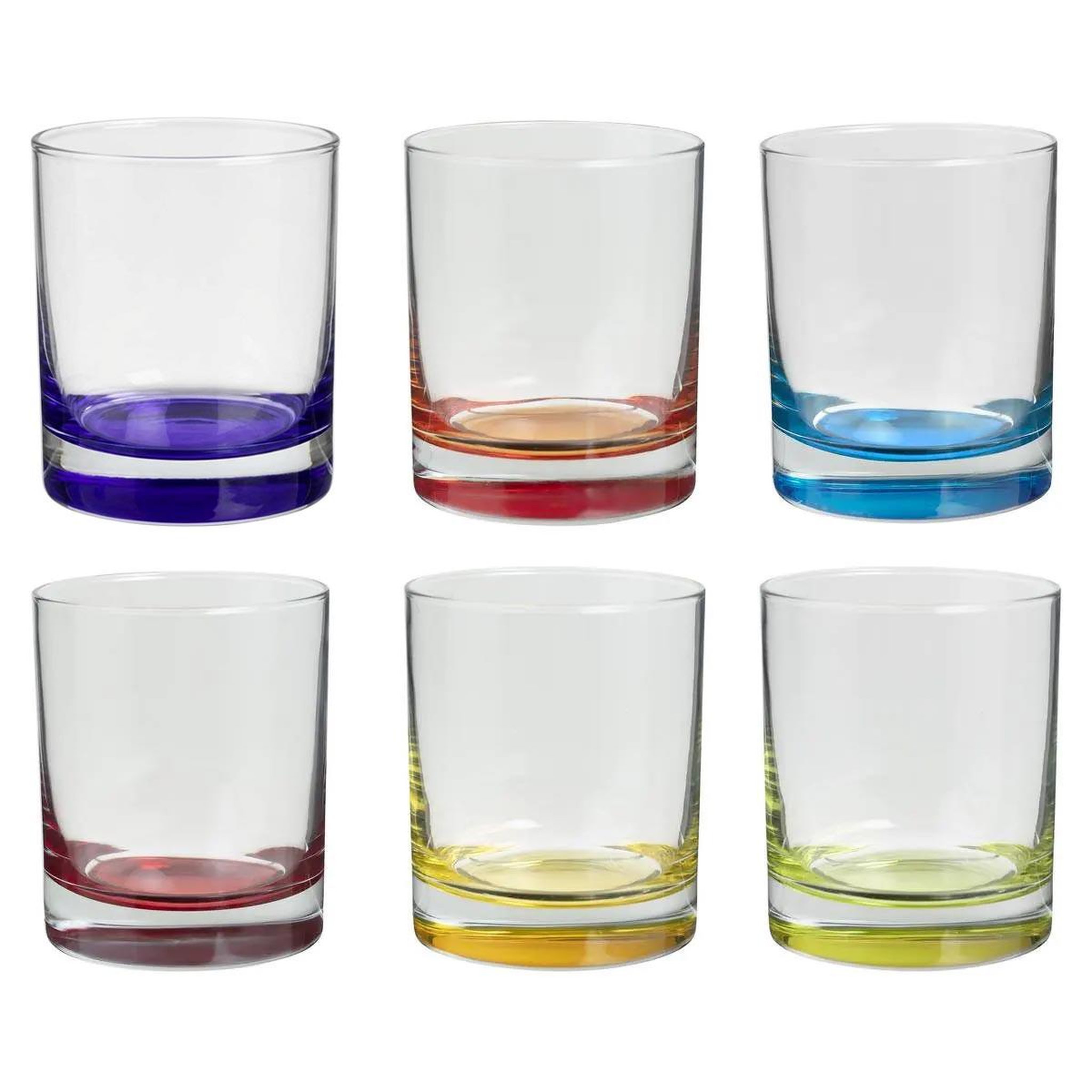 SECRET DE GOURMET Lot de 6 verres à eau  colori  30cl multicolore