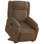 Voir la diapositive 3 : VIDAXL Fauteuil inclinable de massage electrique Marron Tissu