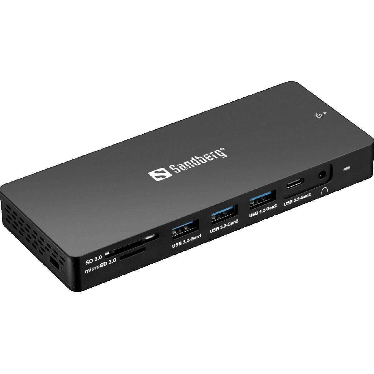 Sandberg Station d'accueil USB-C Pro Sandberg 13-en-1 avec recharge 100W