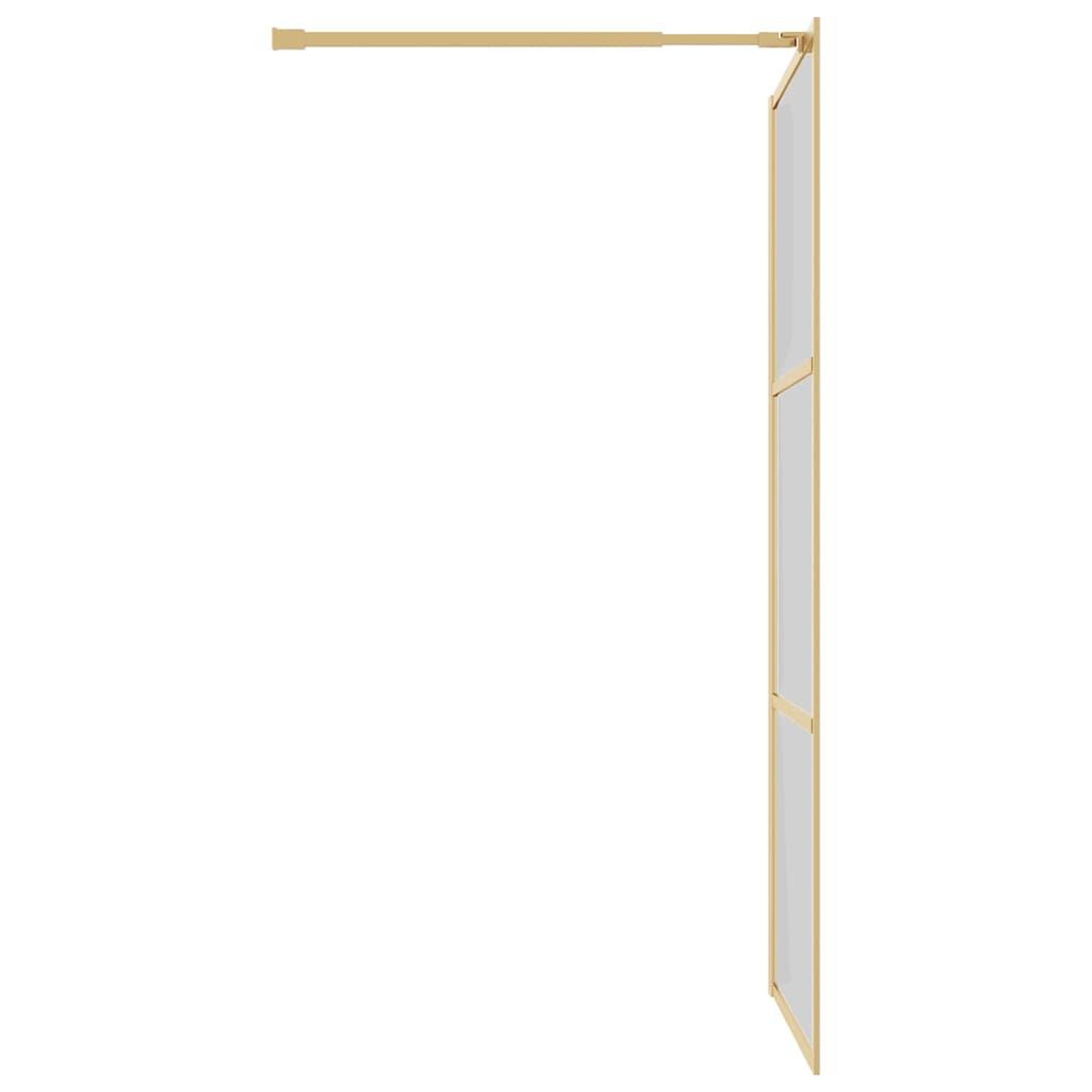 Voir la diapositive 4 : VIDAXL Paroi de douche avec verre ESG transparent dore 115x195 cm