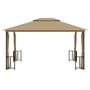 Voir la diapositive 3 : VIDAXL Tonnelle avec parois et toit double 3x4 m Taupe