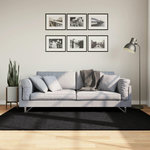 VIDAXL Tapis OVIEDO a poils courts noir 140x200 cm