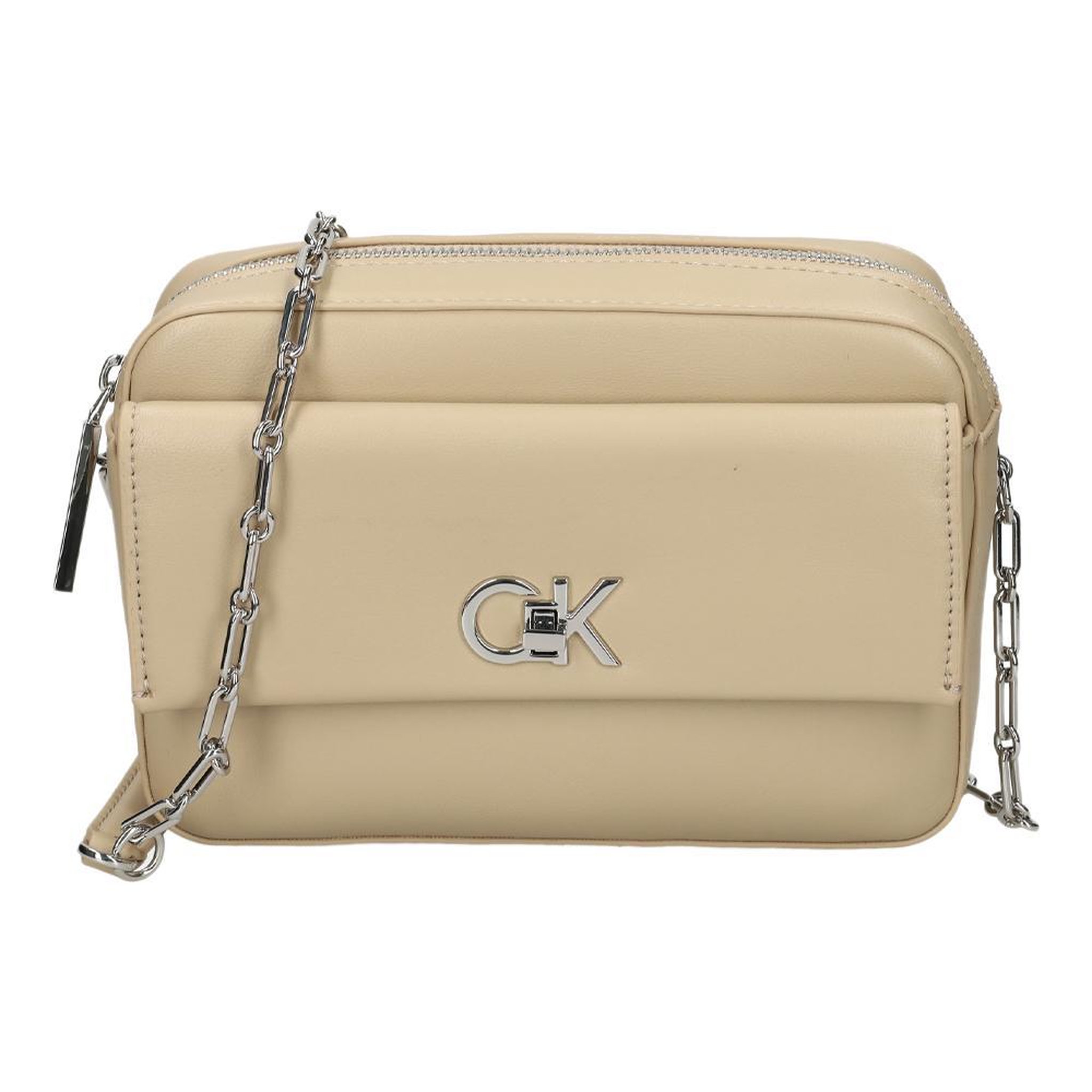 Voir la diapositive 1 : CALVIN KLEIN JEANS Sac à Bandoulière Beige Femme Calvin Klein Jeans Pocket