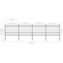Voir la diapositive 5 : VIDAXL Cloture de jardin a dessus en lance Acier (1,5-1,75)x6,8 m Noir