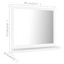 Voir la diapositive 6 : VIDAXL Miroir de salle de bain Blanc 40x10,5x37 cm Bois d'ingenierie
