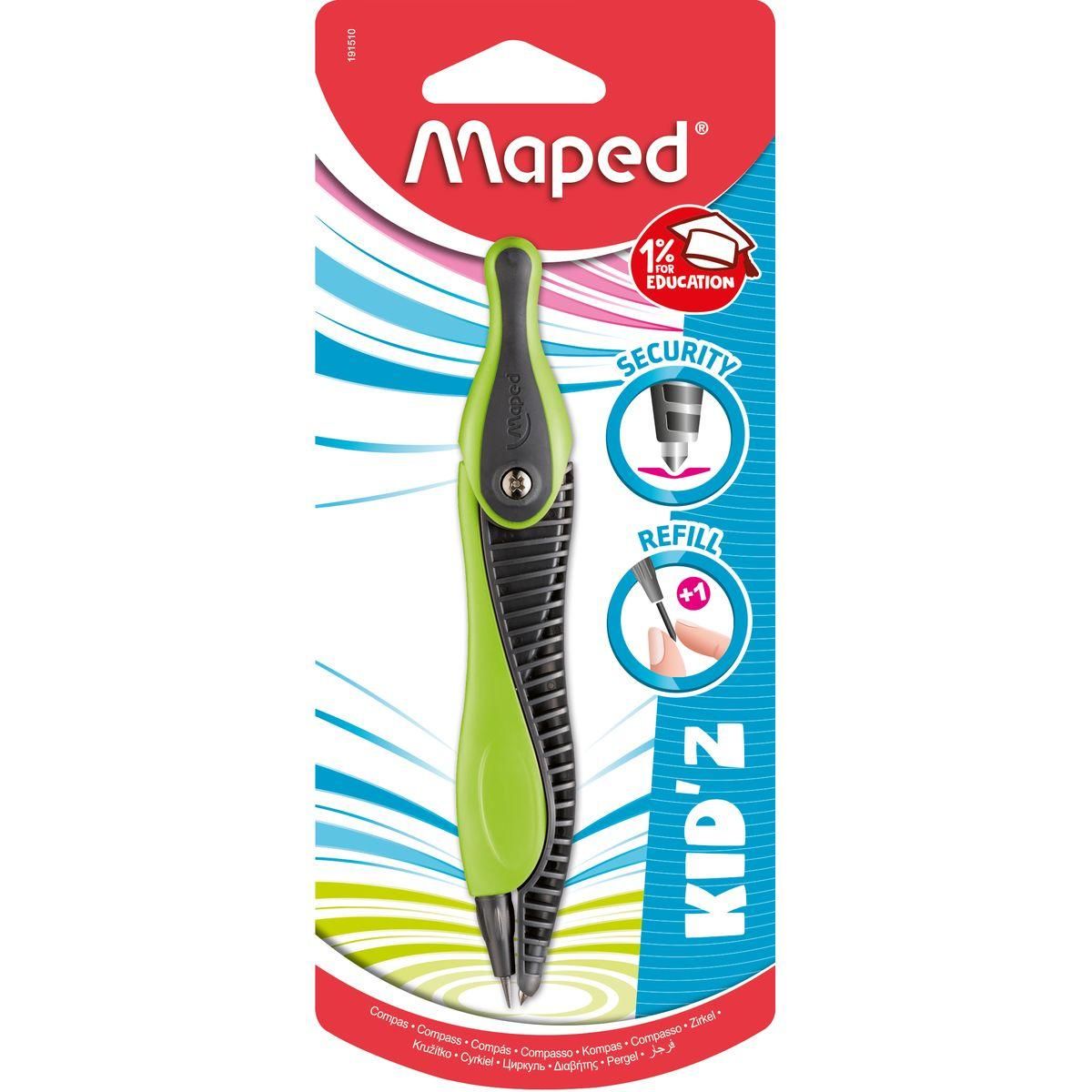 MAPED Compas à mine plastique Kid'z Security vert