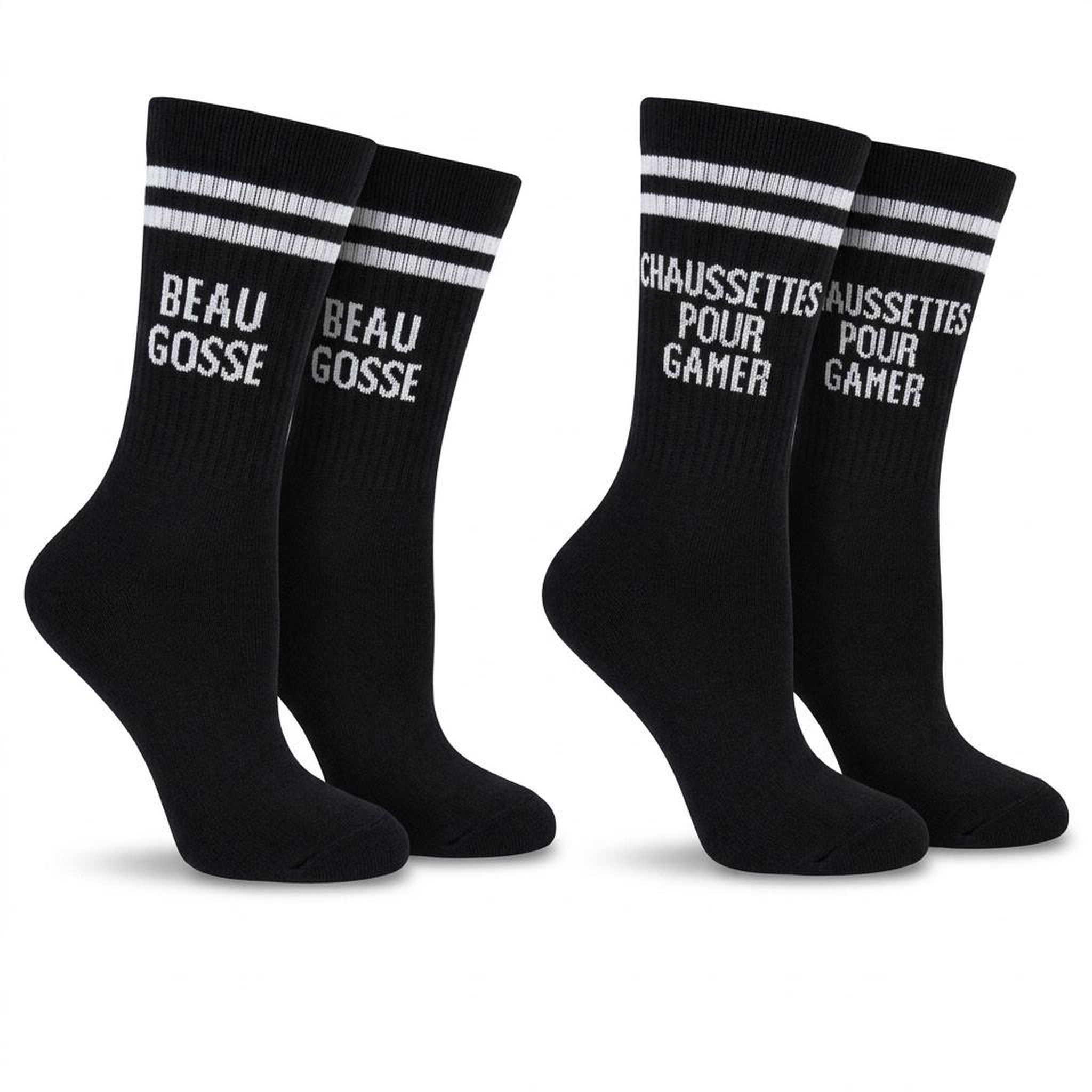 Voir la diapositive 6 : OZABI OZABI Chaussettes Homme Message Humoristiques Pack de 4 Paires