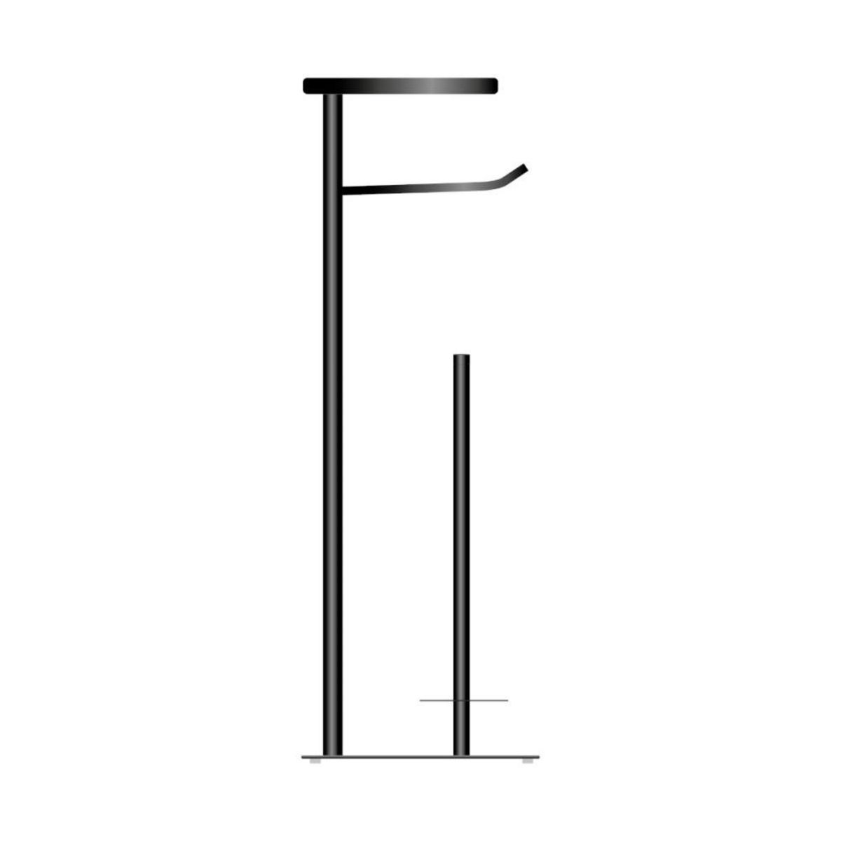 Douceur d'Intérieur Dérouleur papier WC métal avec réserve et porte téléphone