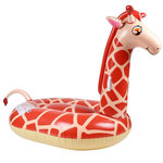 AIRMYFUN Bouée Gonflable XXL Chevauchable, Piscine & Plage, Flotteur Deluxe - Giraffe 140x140x105cm