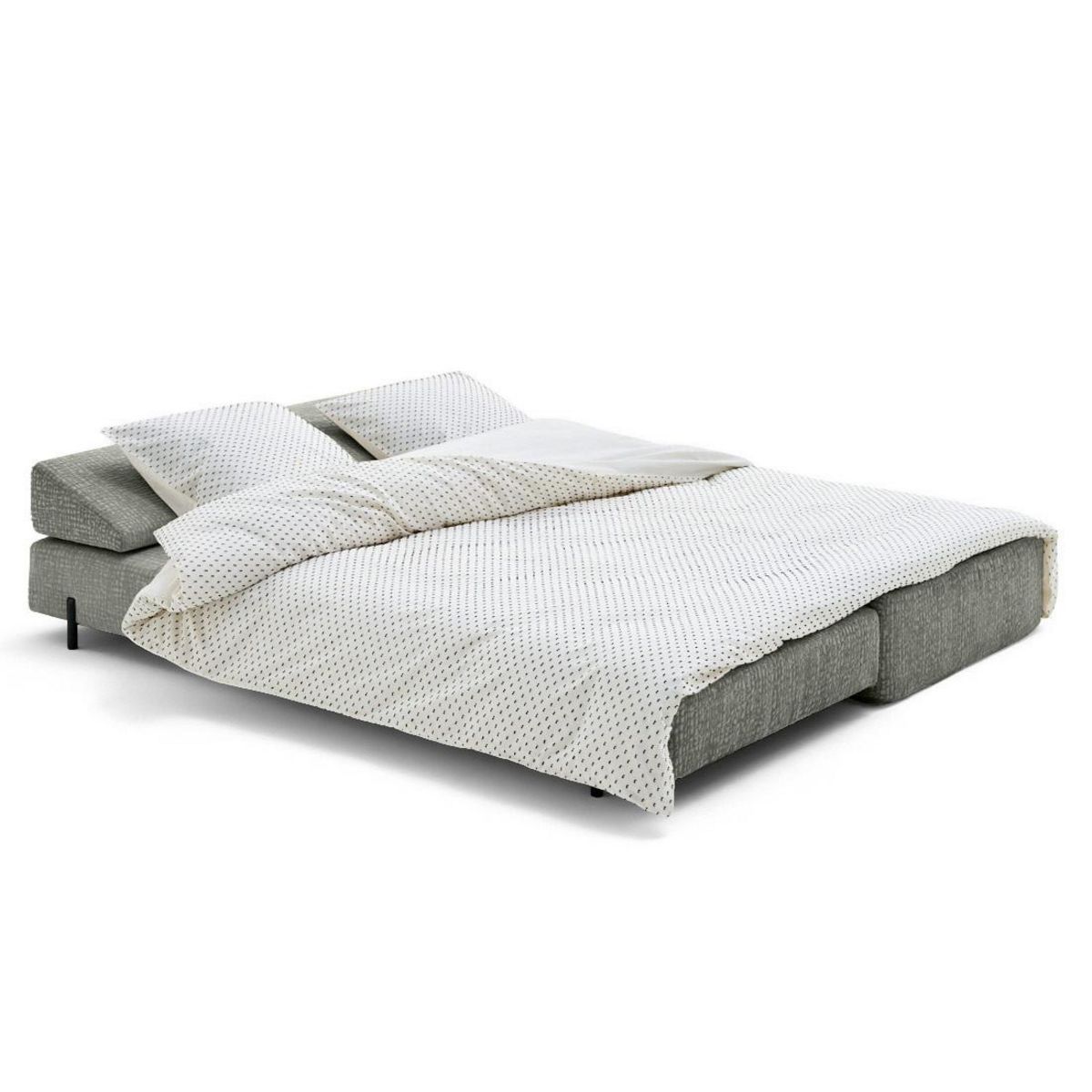 BEST MOBILIER Brescia - banquette 3 places convertible en tissu velours relief