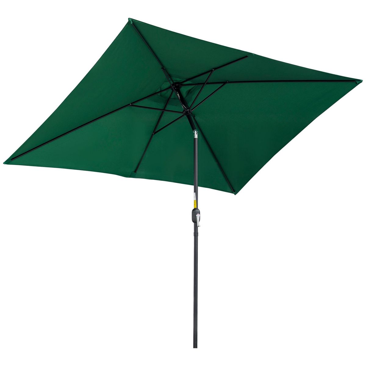 OUTSUNNY Parasol inclinable rectangulaire métal polyester haute densité 2,95L x 1,95l x 2,4H m vert