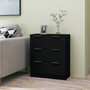 Voir la diapositive 1 : VIDAXL Buffet noir 60x30x70 cm bois d'ingenierie