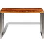 Voir la diapositive 5 : VIDAXL Table a manger avec pieds en acier bois massif