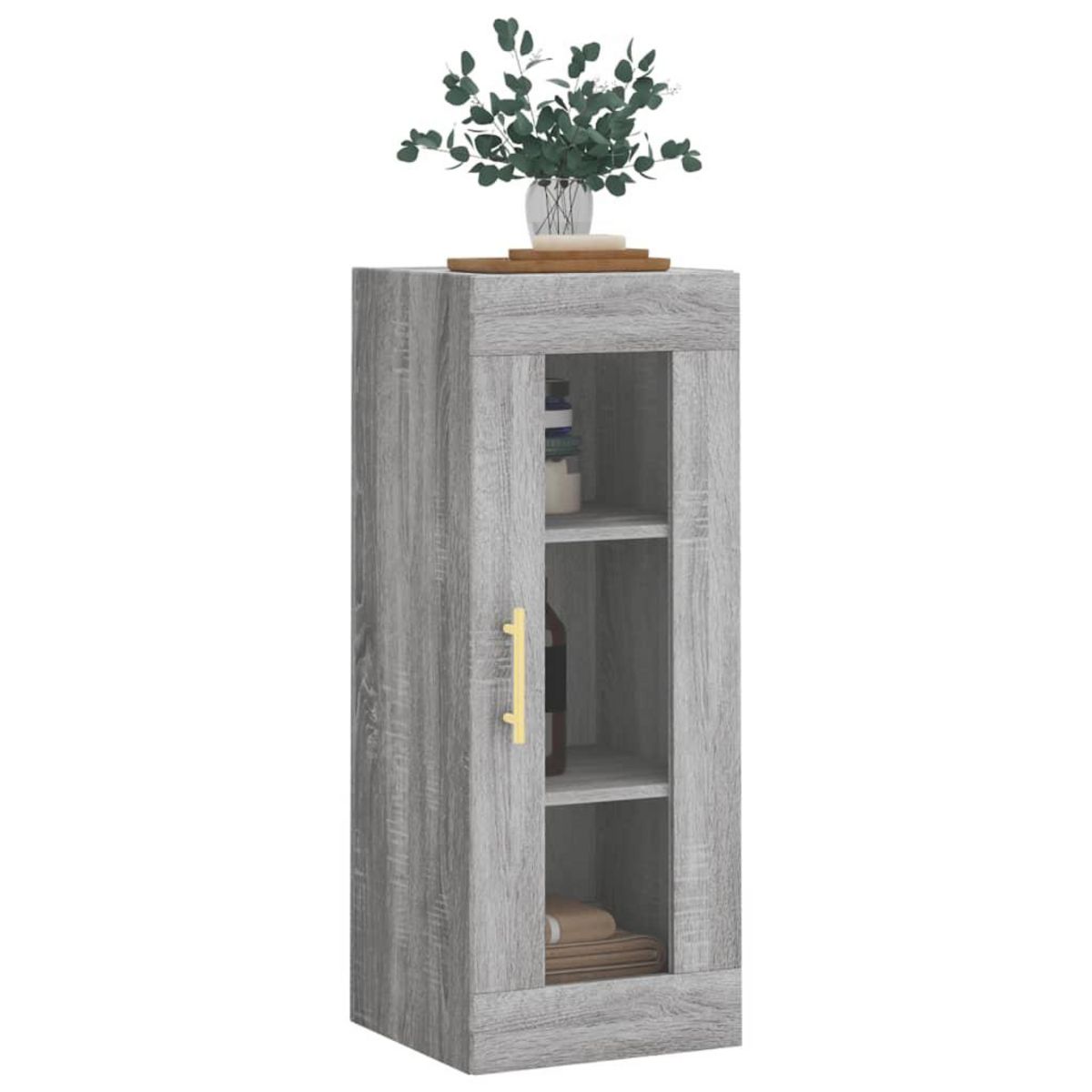 VIDAXL Armoire murale sonoma gris 34,5x34x90 cm