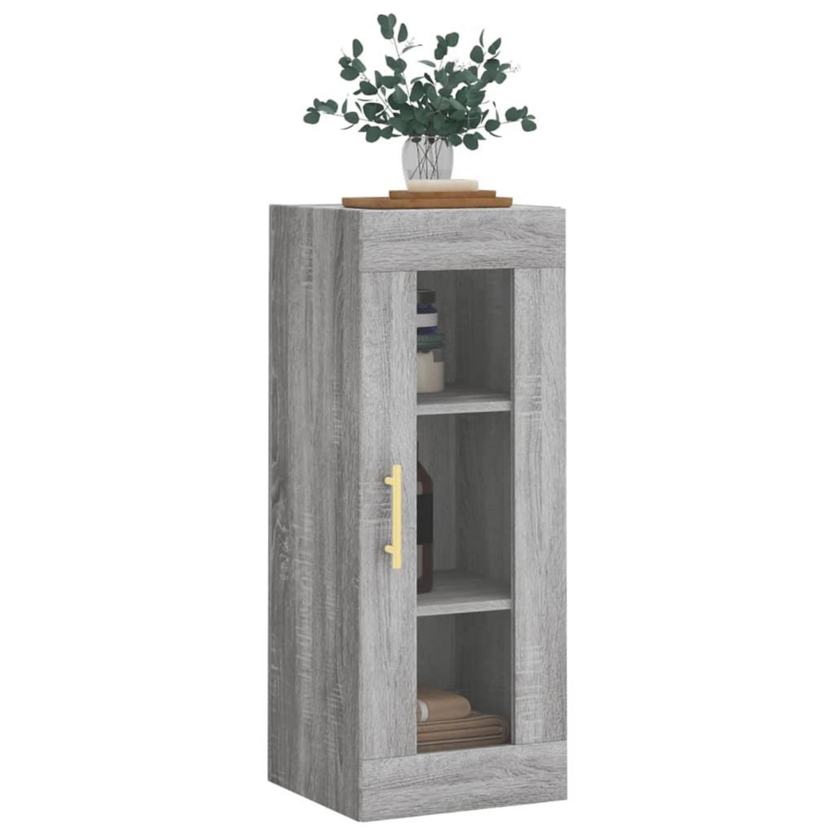 VIDAXL Armoire murale sonoma gris 34,5x34x90 cm