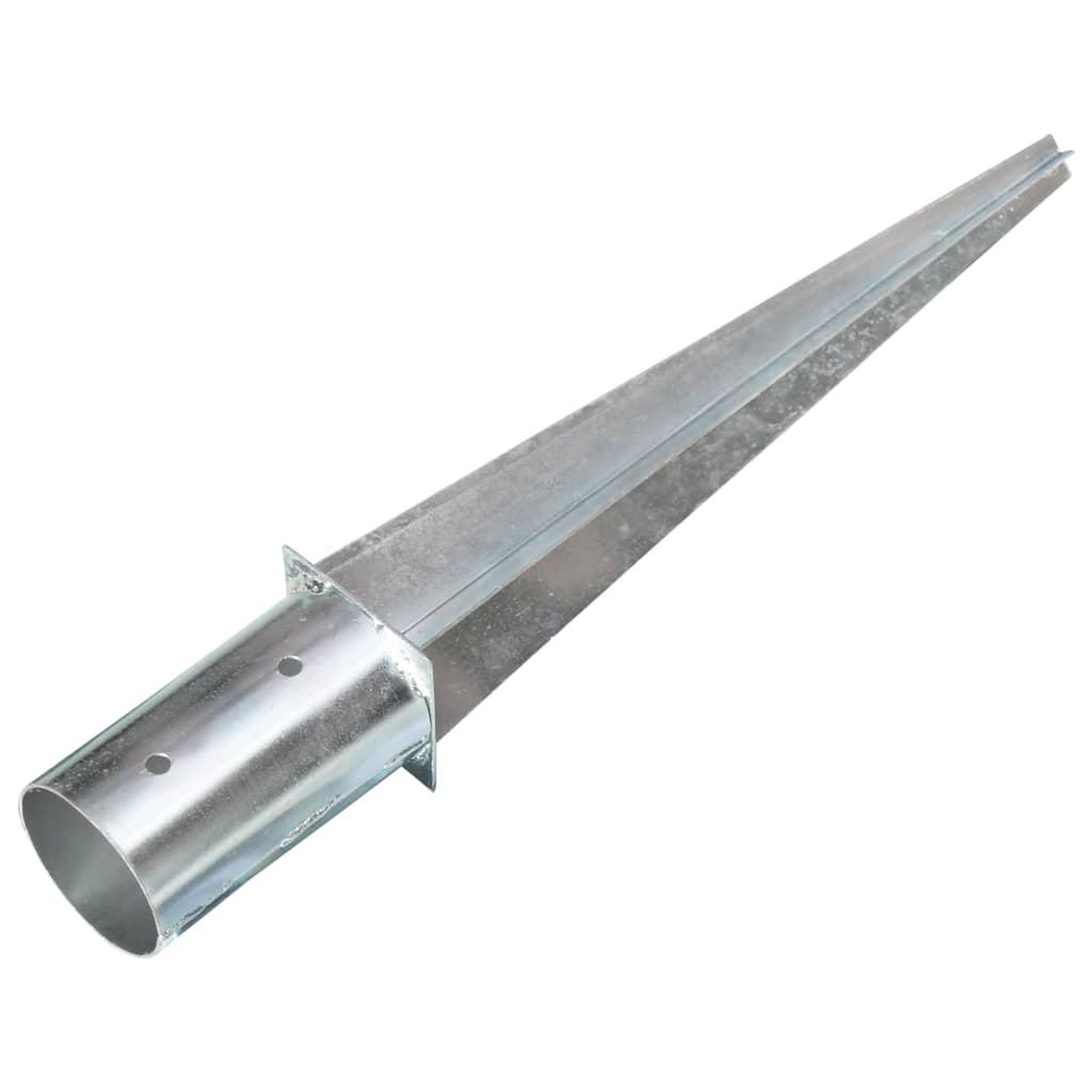 Voir la diapositive 3 : VIDAXL Piquets au sol 2 pcs Argente 8x61 cm Acier galvanise