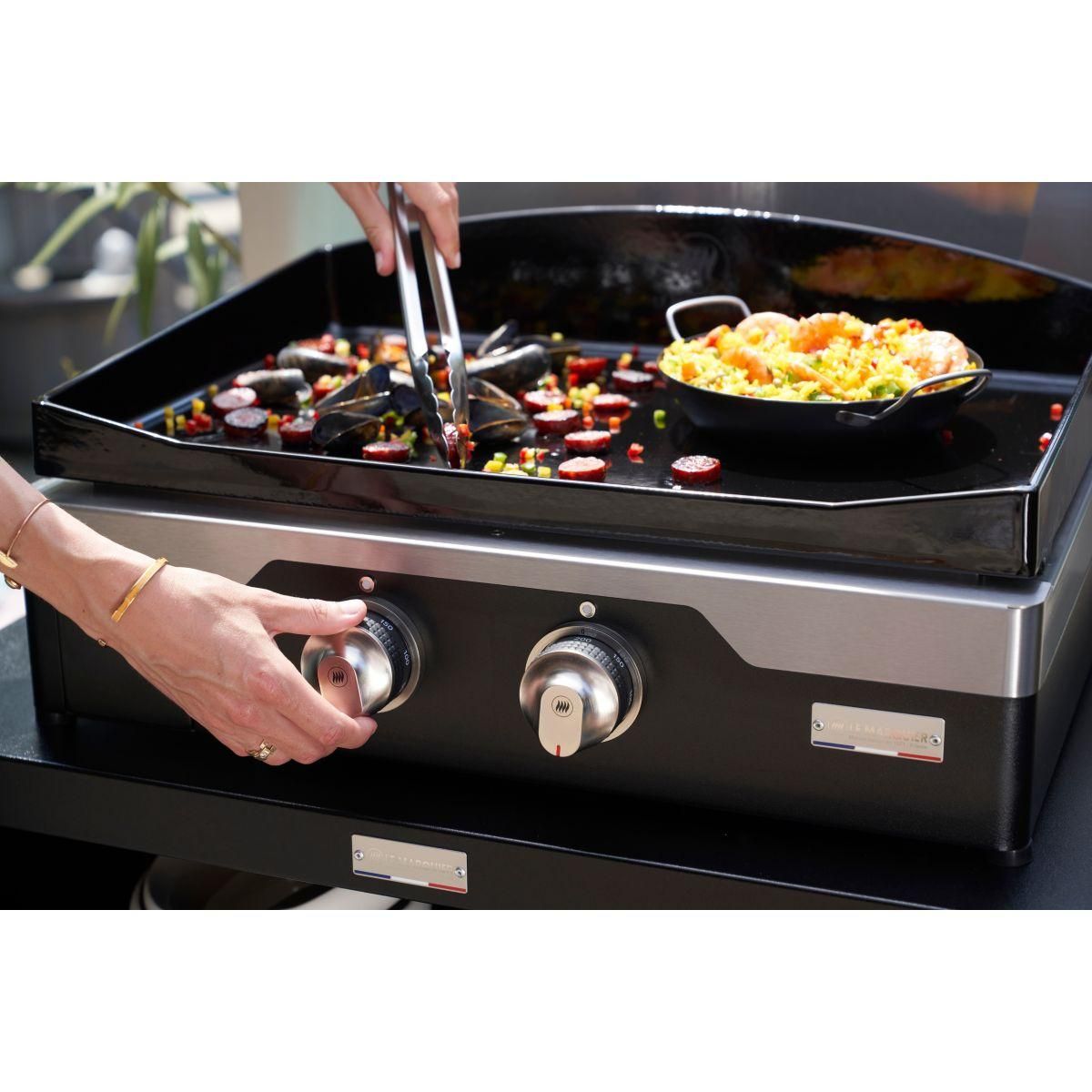 Le marquier Plancha électrique allure 260 duo 2 brûleurs à poser, 60x40 cm