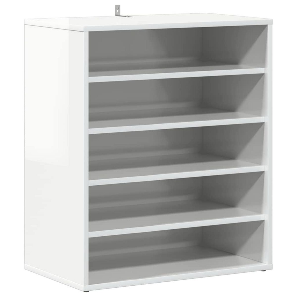 VIDAXL Armoire a chaussures Blanc brillant 60x35x70 cm Agglomere