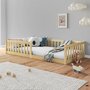 Voir la diapositive 2 : IDIMEX Lit enfant GUSTAVO type Montessori, couchage 90x200 cm, en pin massif