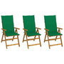 Voir la diapositive 1 : VIDAXL Chaises pliables de jardin lot de 3 avec coussins Bois d'acacia
