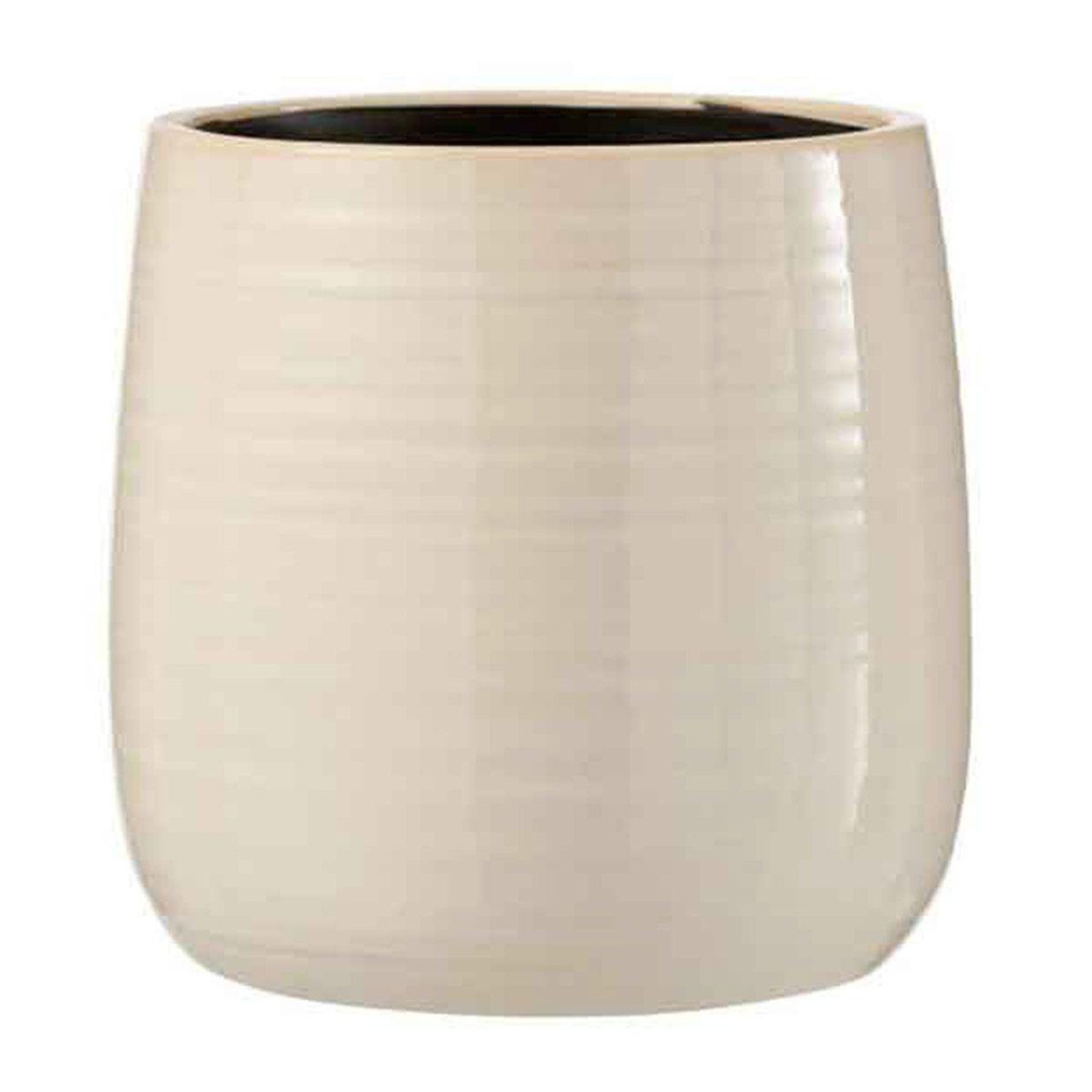Voir la diapositive 1 : J-LINE Cache-Pot en Céramique  Uni  16cm Blanc