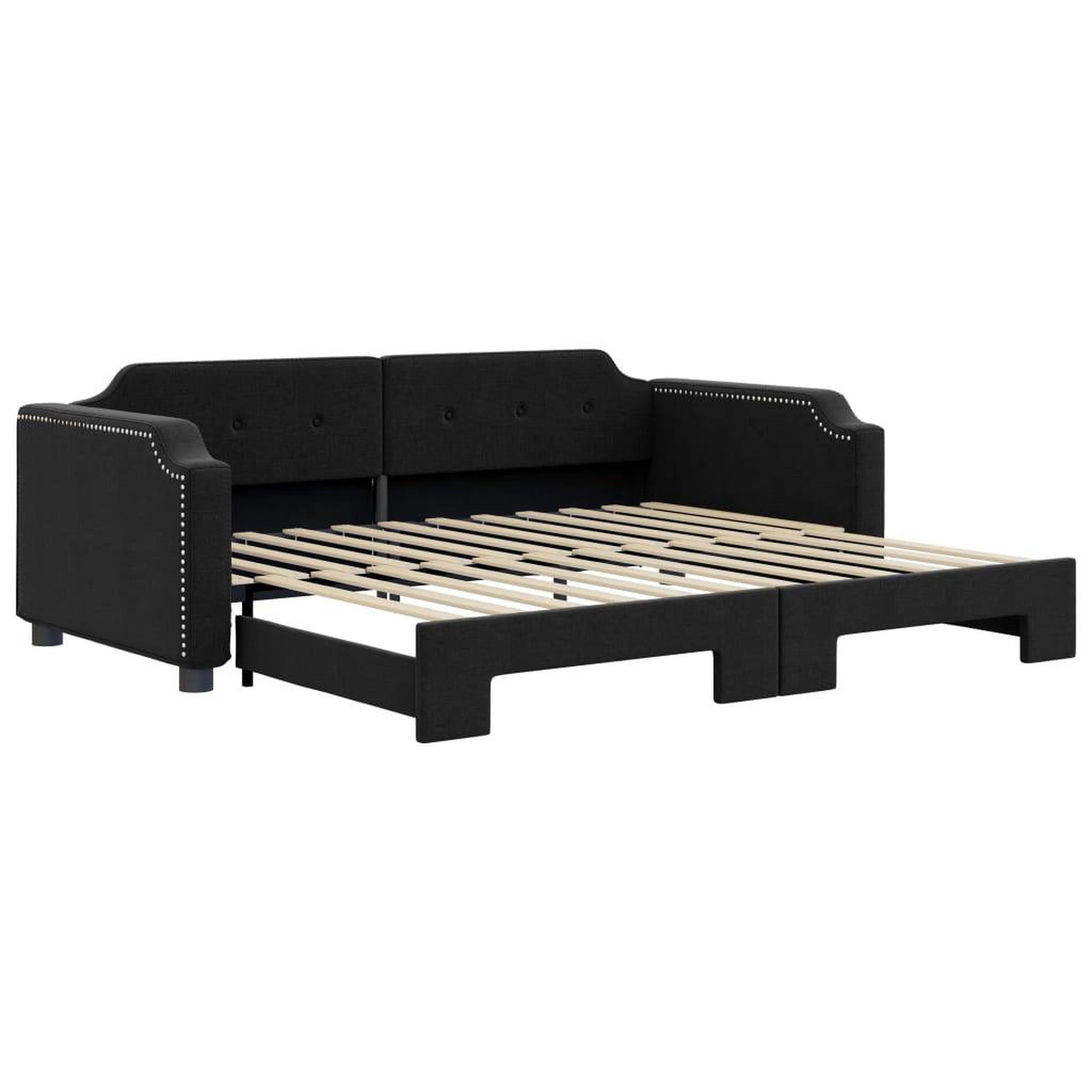 Voir la diapositive 2 : VIDAXL Lit de jour avec gigogne sans matelas 80x200 cm