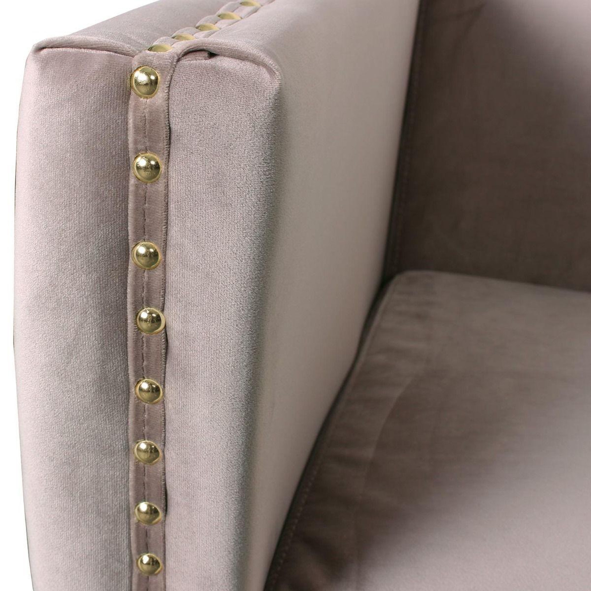 Voir la diapositive 5 : Paris Prix Fauteuil design en velours  suez  83cm taupe
