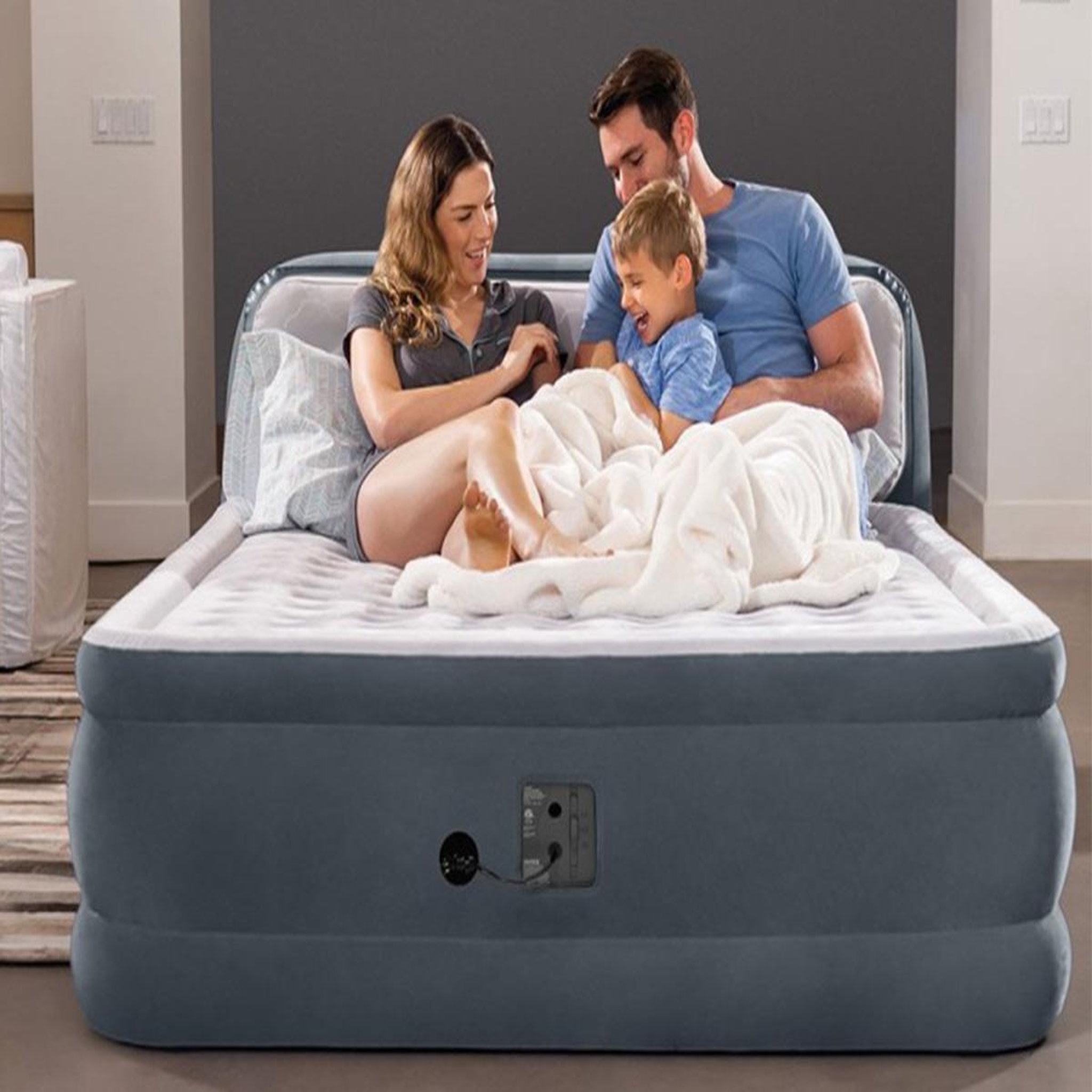 Voir la diapositive 5 : INTEX Matelas gonflable ultra plush headboard 2 places - intex