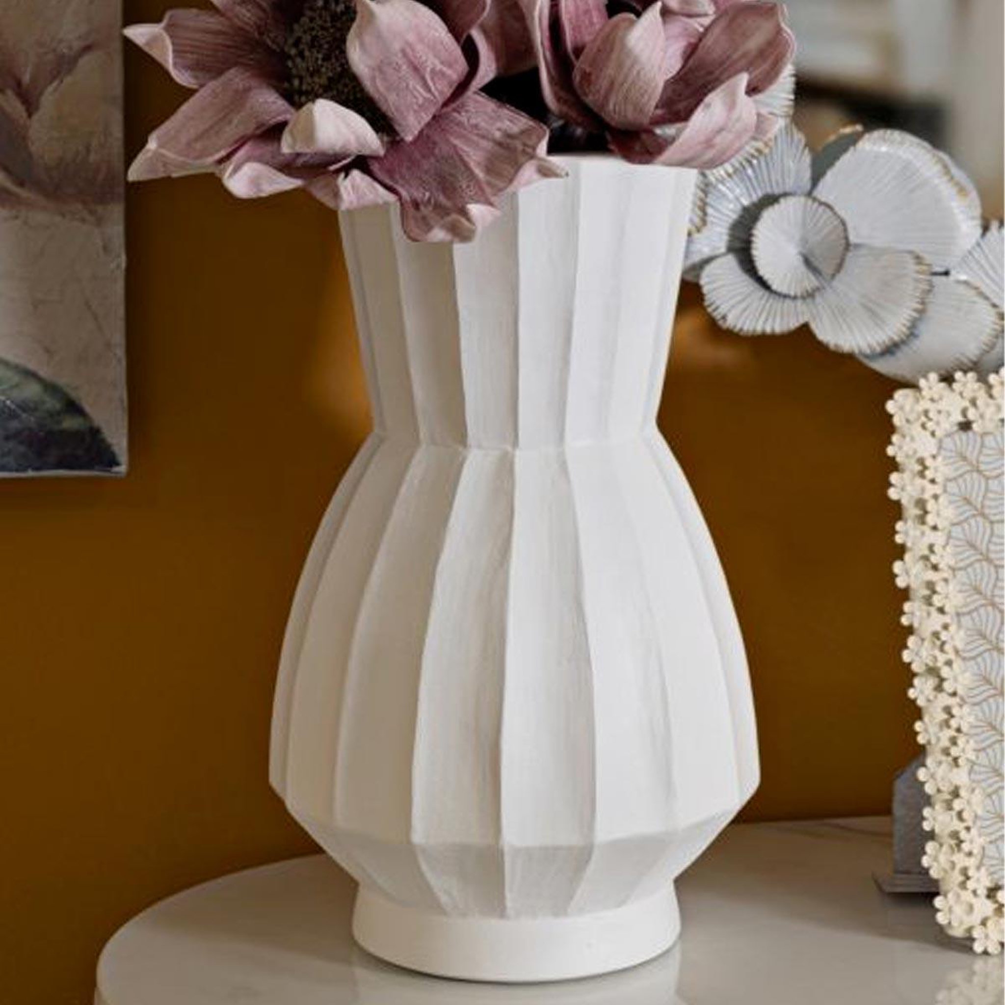 Voir la diapositive 4 : Paris Prix Vase design  glint  41cm blanc