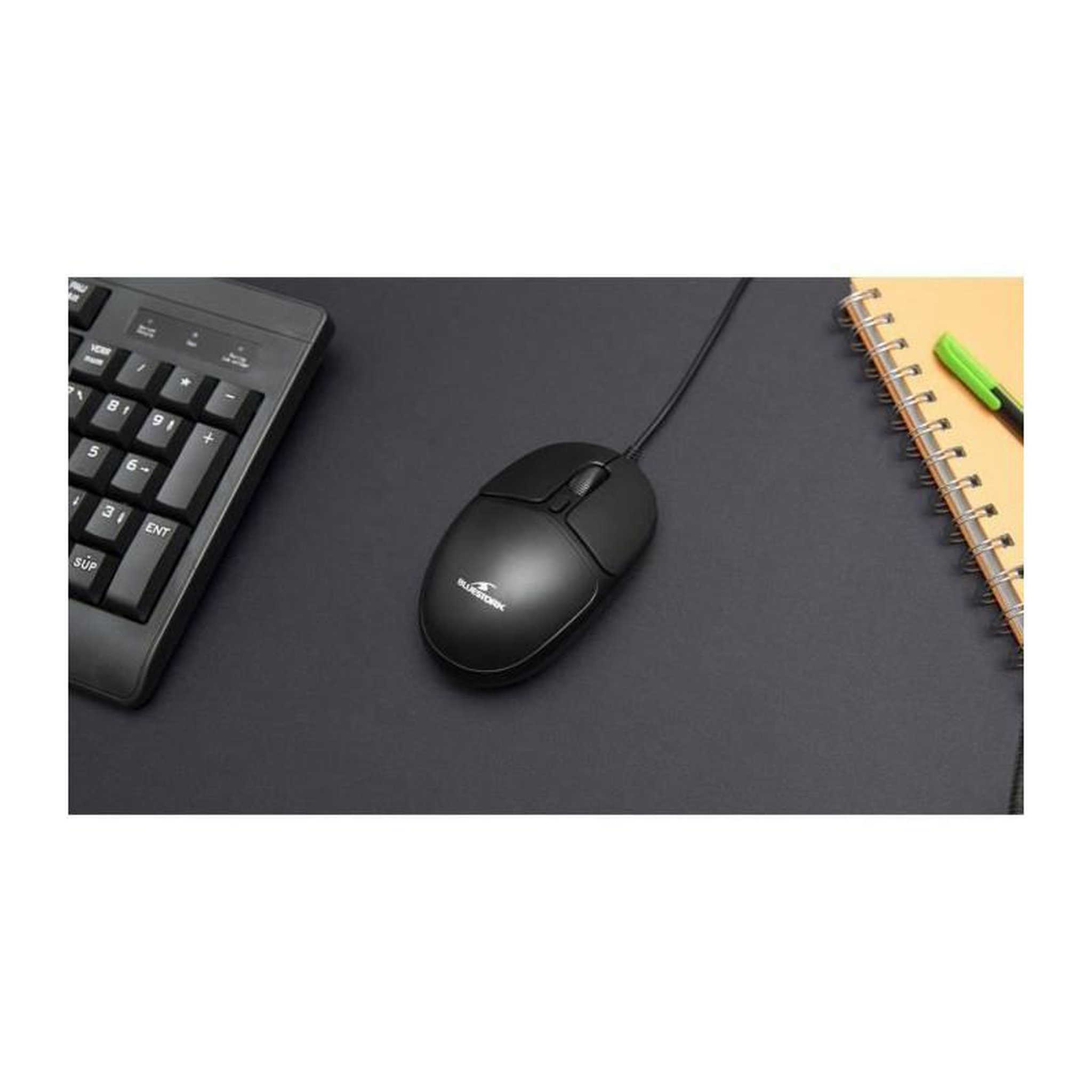 Voir la diapositive 6 : BLUESTORK Souris filaire - BLUESTORK - OFFICE 10 - PC /Mac - Noir