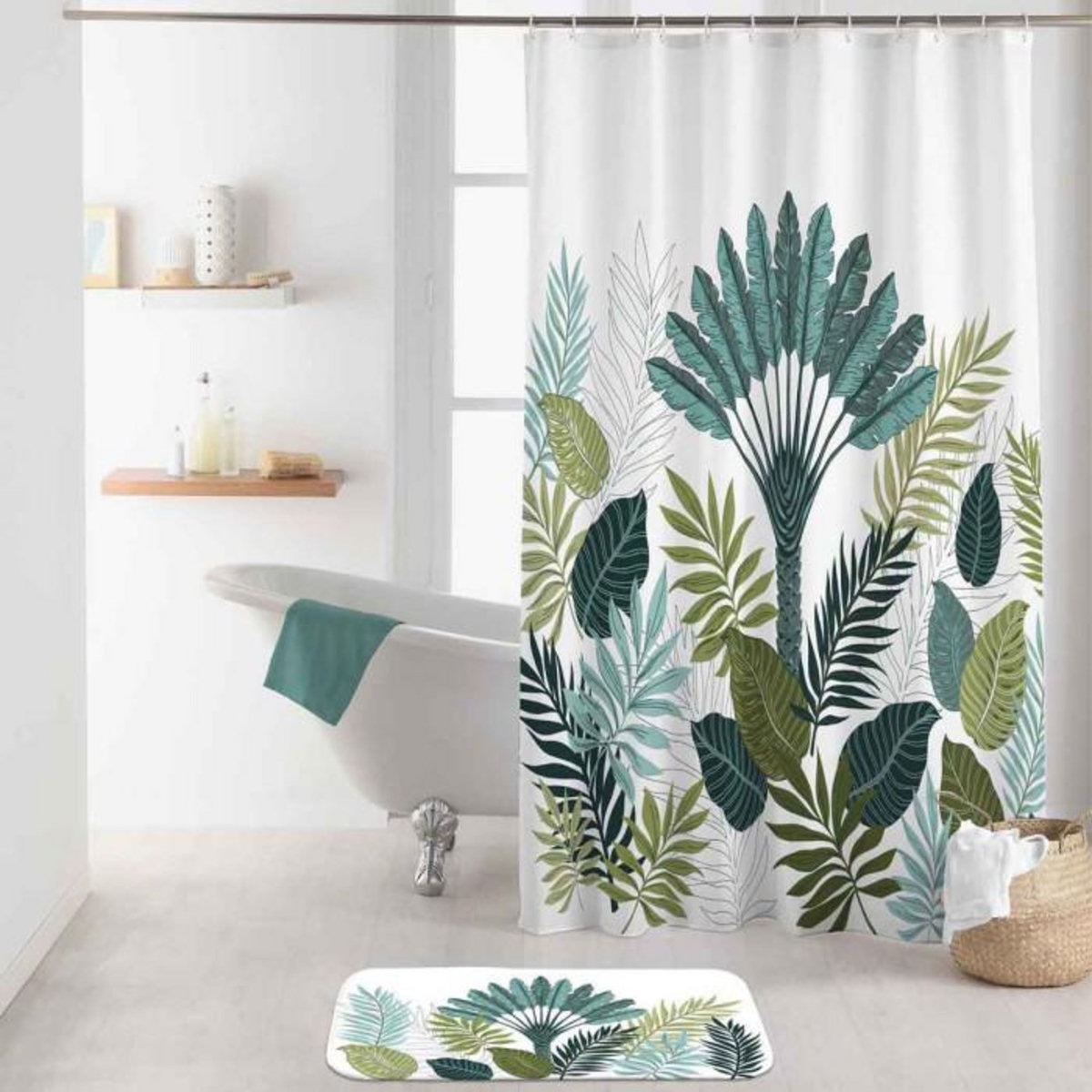 Paris Prix Rideau de Douche  Panazio  180x200cm Vert