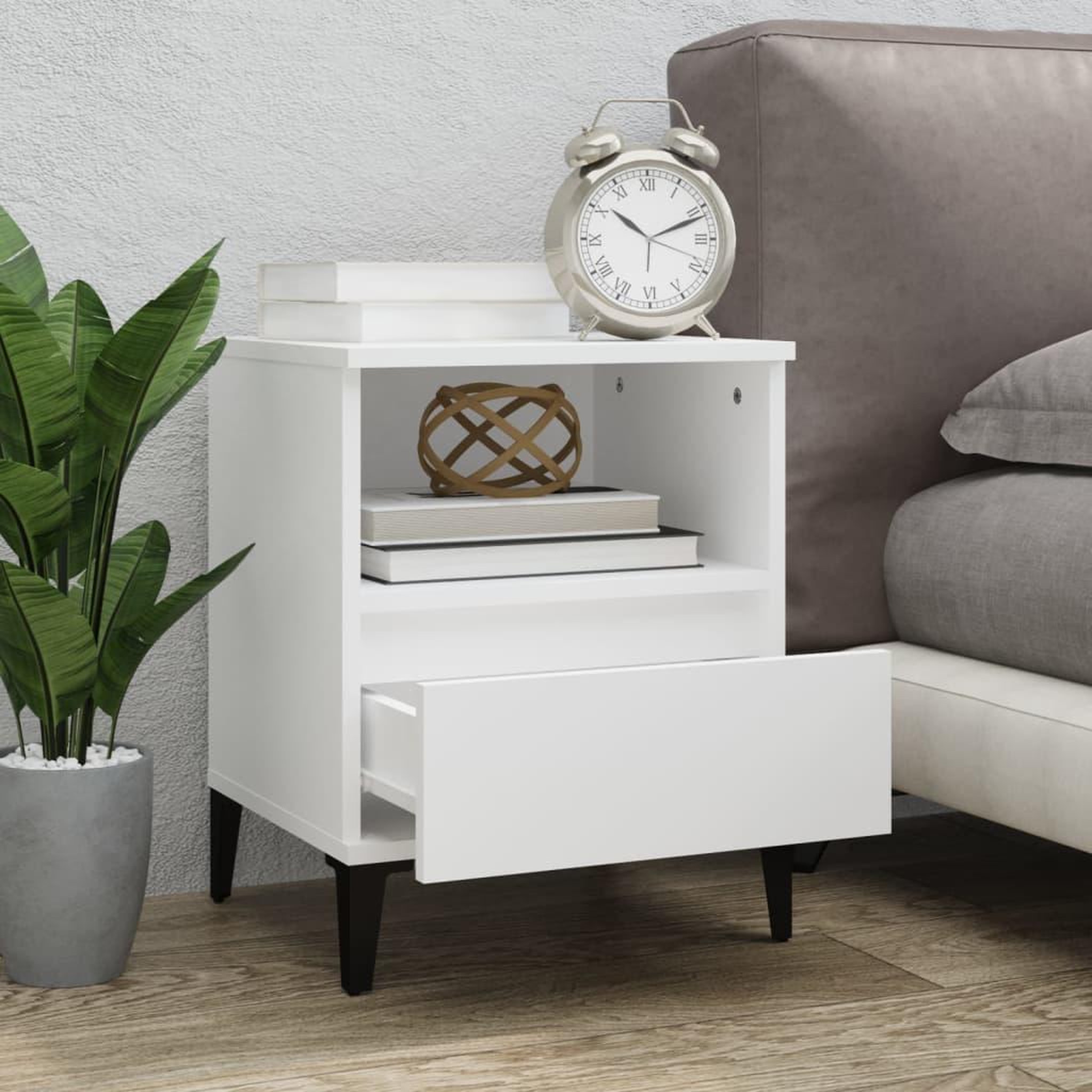 Voir la diapositive 3 : VIDAXL Tables de chevet 2 pcs Blanc 40x35x50 cm