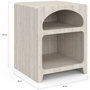 Voir la diapositive 4 : ID MARKET Lot de 2 tables de chevets organiques ALESIA beige effet marbre 2 compartiments