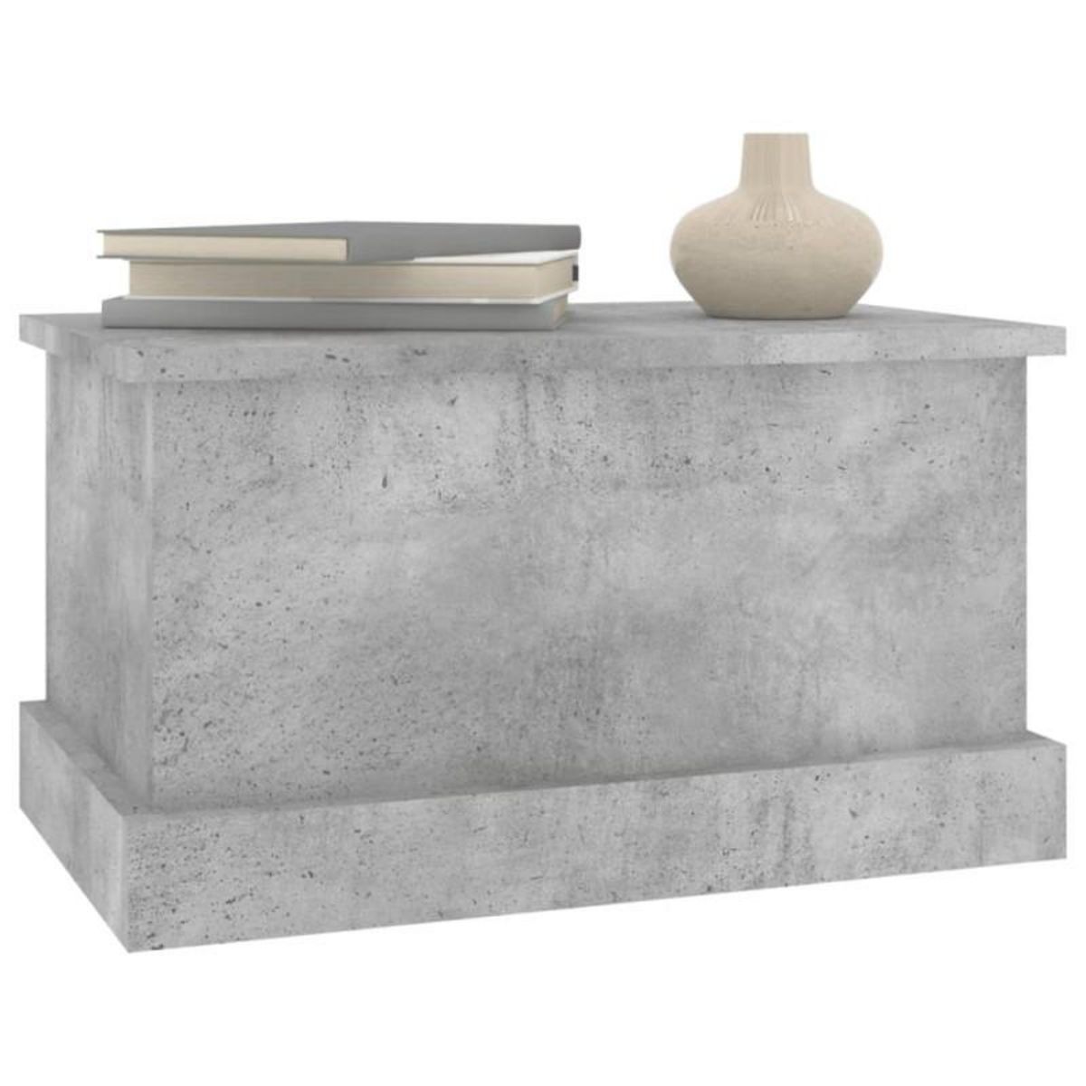 VIDAXL Boîte de rangement gris béton 50x30x28 cm bois d ingénierie
