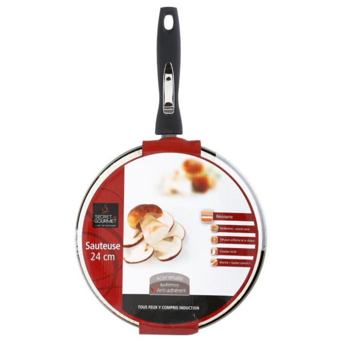 FIVE Sauteuse en Acier  Tradition  24cm Gris Foncé