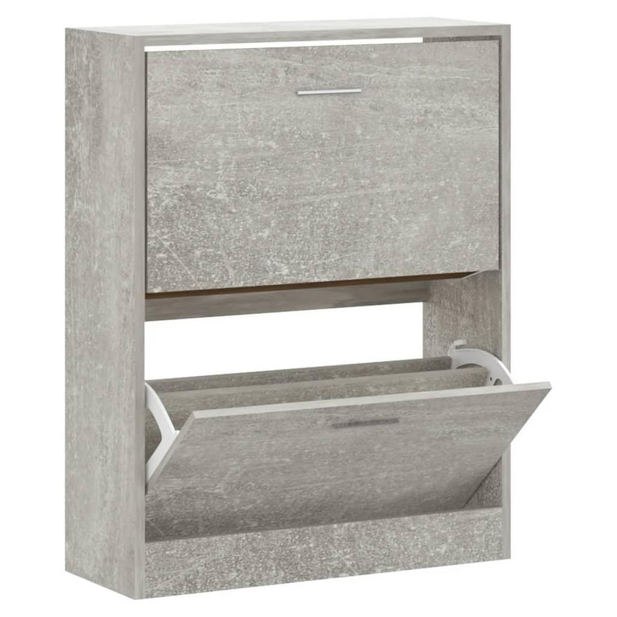 VIDAXL Armoire a chaussures Gris beton 63x24x81 cm Bois d'ingenierie