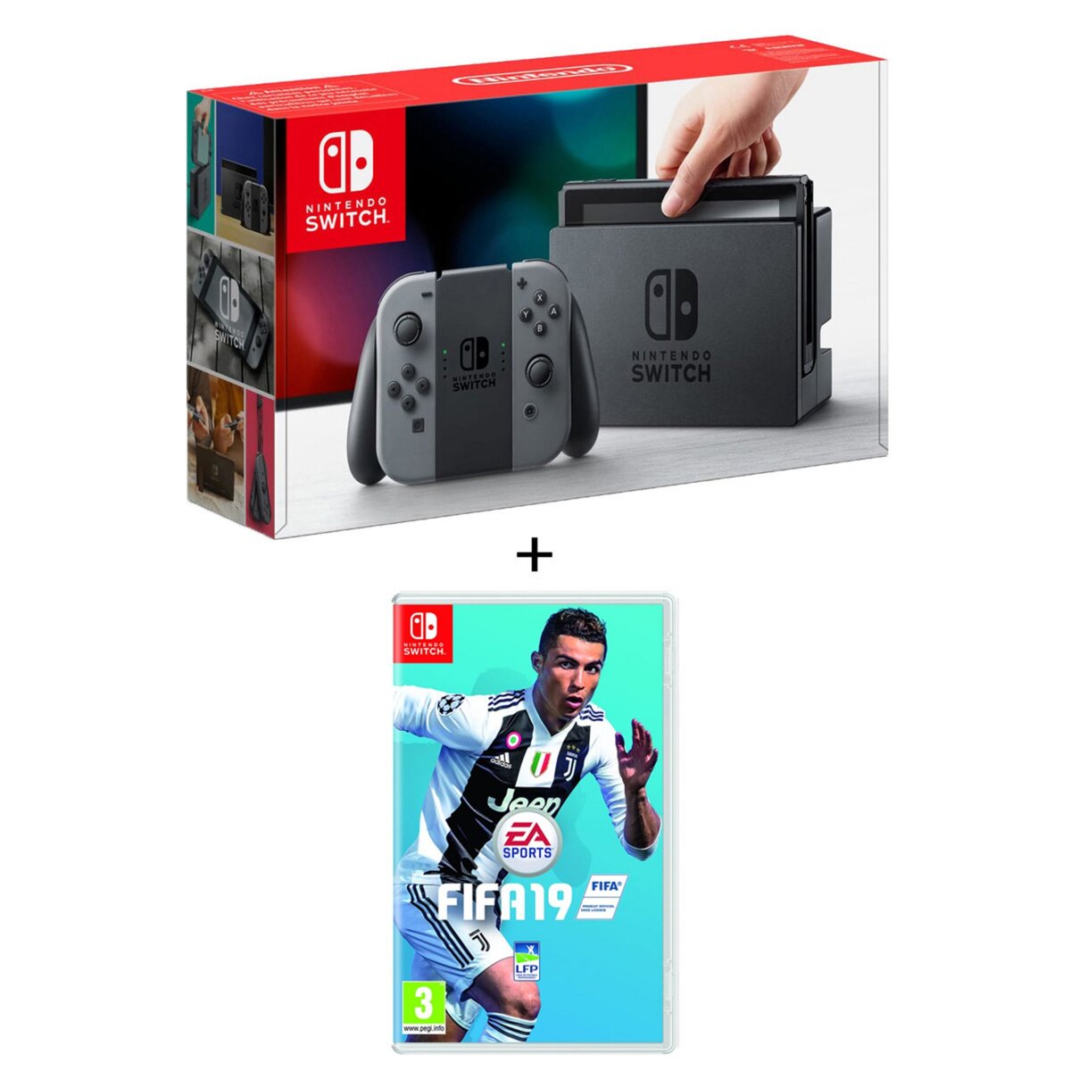 Console Nintendo Switch Joy-Con Grise + FIFA 19