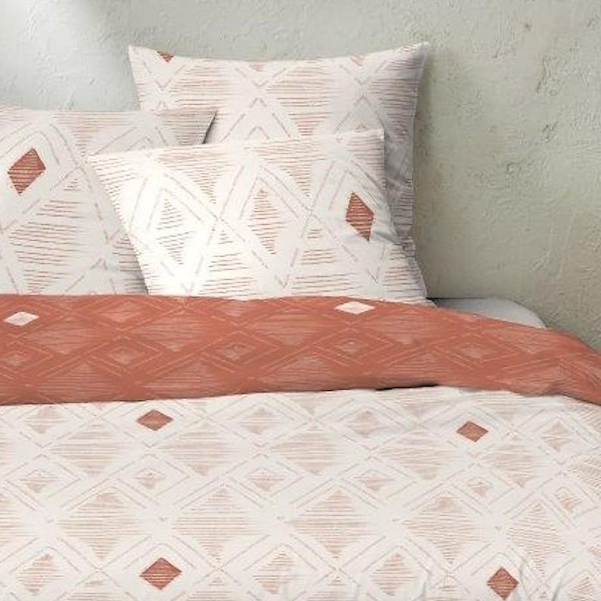 Home collection Parure De Couette 3 Pcs 240x220cm 100% Coton 57 Fils Fati