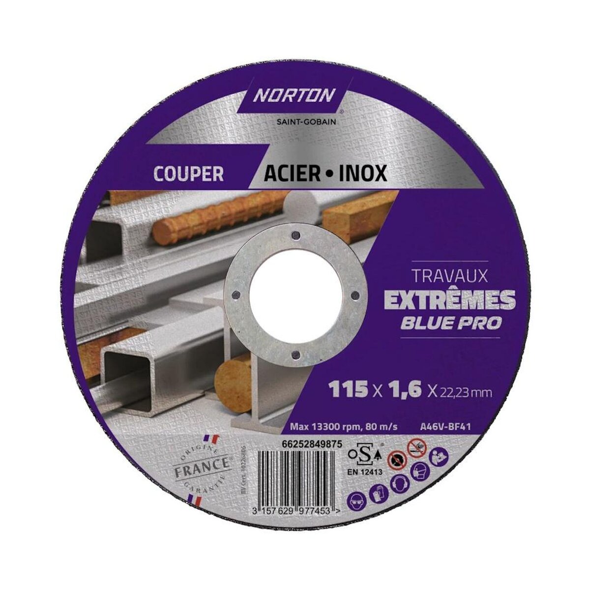 Norton Disque acier/inox NORTON extreme 115x1,6