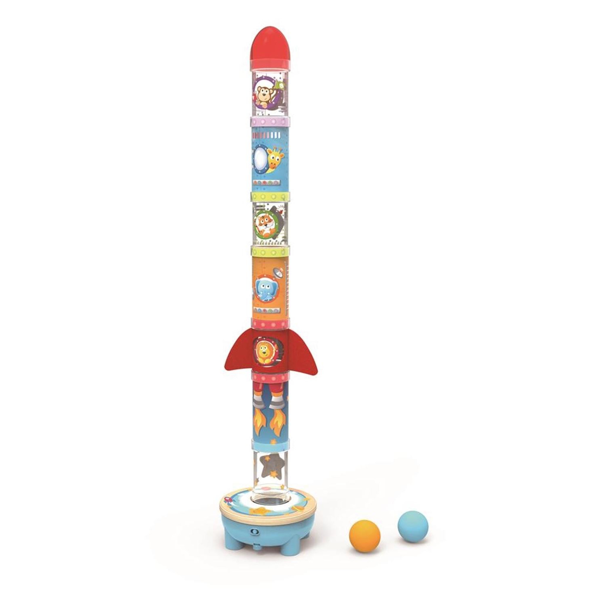 Hape Jeu d'empilage avec fusée et balle à air pulsé