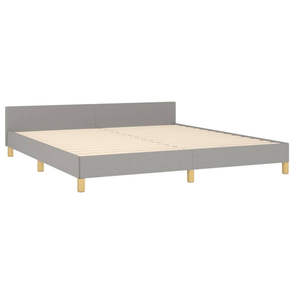VIDAXL Cadre de lit sans matelas gris clair 160x200 cm tissu