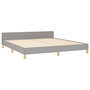 Voir la diapositive 5 : VIDAXL Cadre de lit sans matelas gris clair 160x200 cm tissu