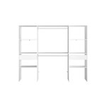 CONCEPT USINE Grand dressing blanc avec 2 penderies, 6 étagères et 2 tiroirs ELYSEE
