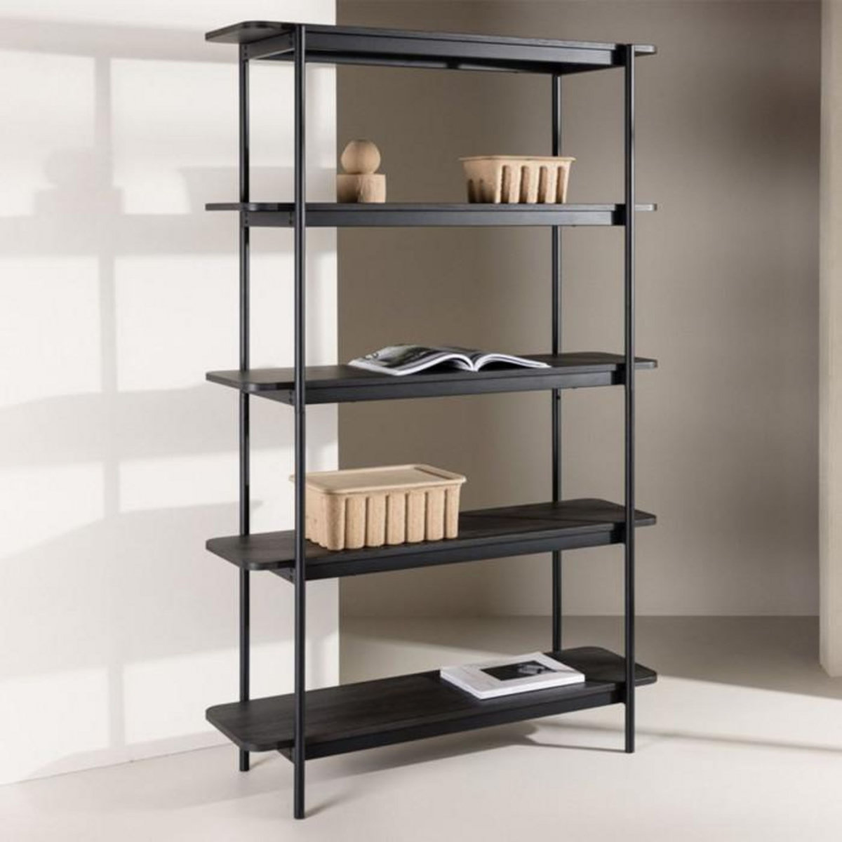 Paris Prix Étagère 5 Niveaux  Heim  190cm Noir