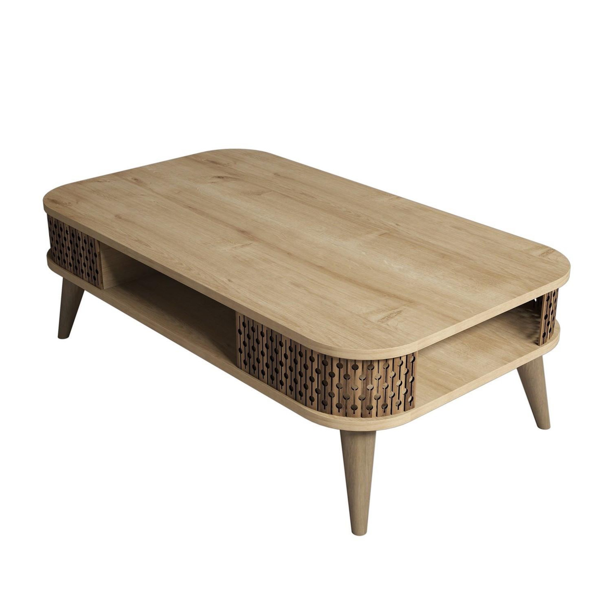 Habitat et Jardin Table basse en bois  eylul  - 105 x 60 x 34 cm - marron
